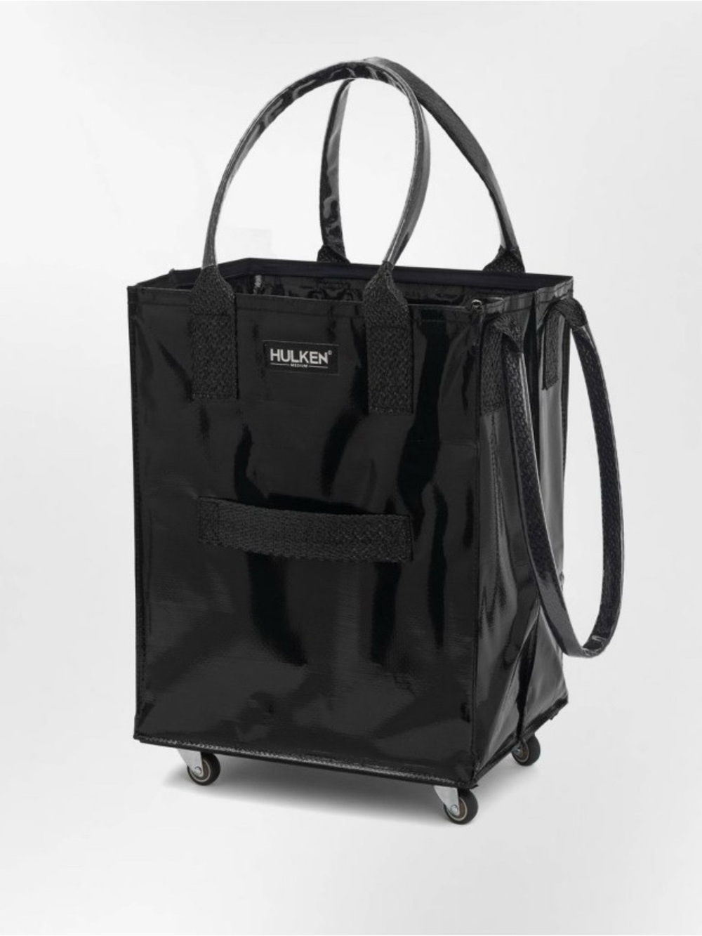 Hulken Medium Rolling Tote Bag Black Collapsible Shopping Cart NEW